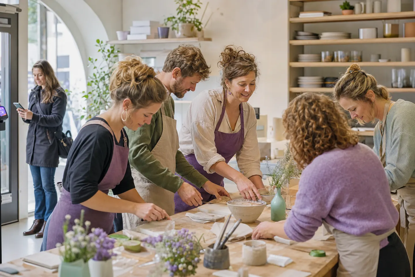 Deelnemers tijdens een creatieve workshop